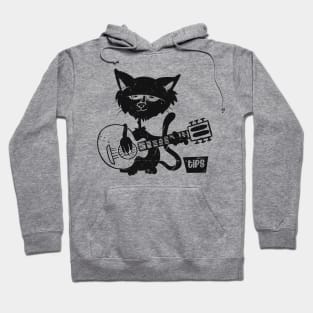 Black Cat Playing Guitar Hoodie